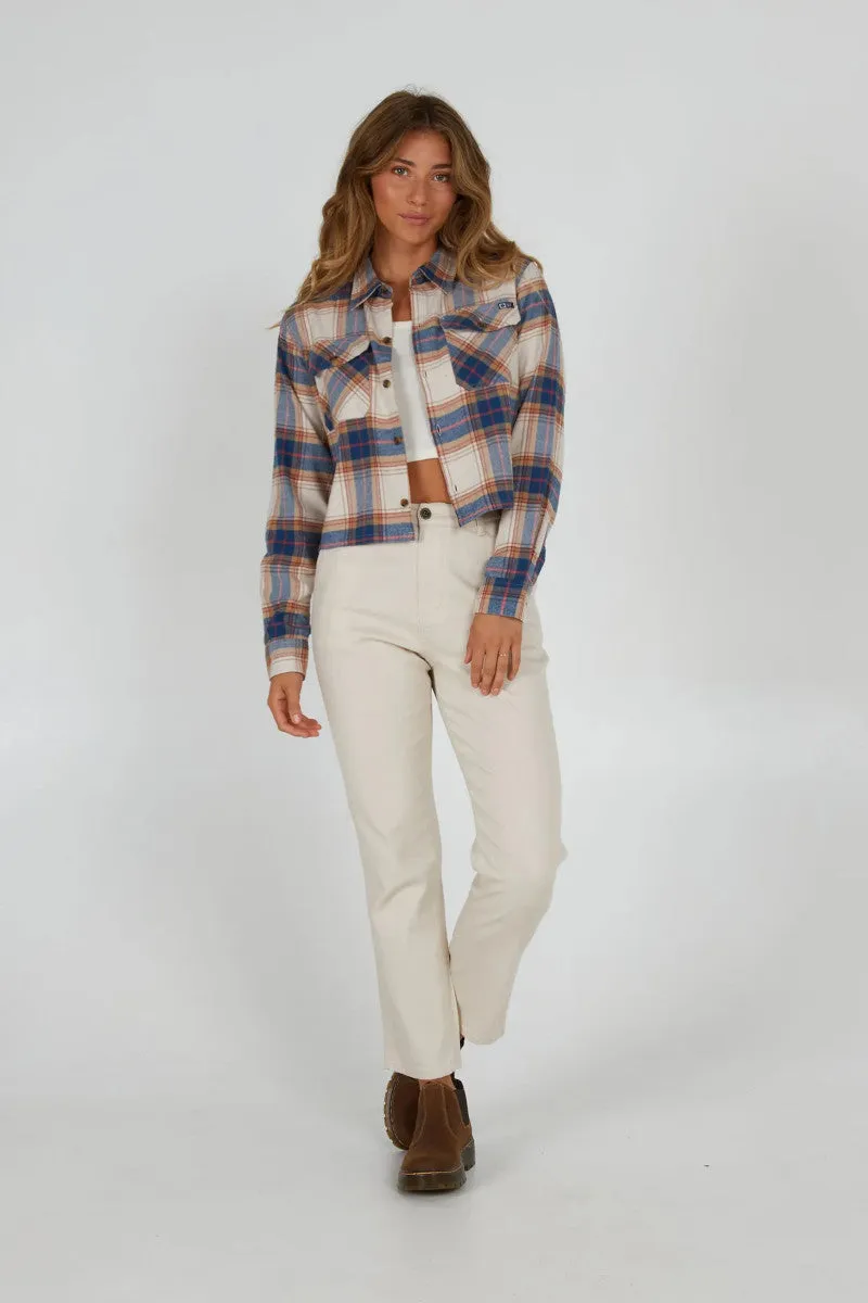 Stay Golden Crop Flannel