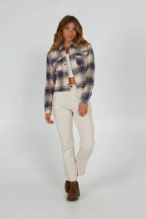 Stay Golden Crop Flannel