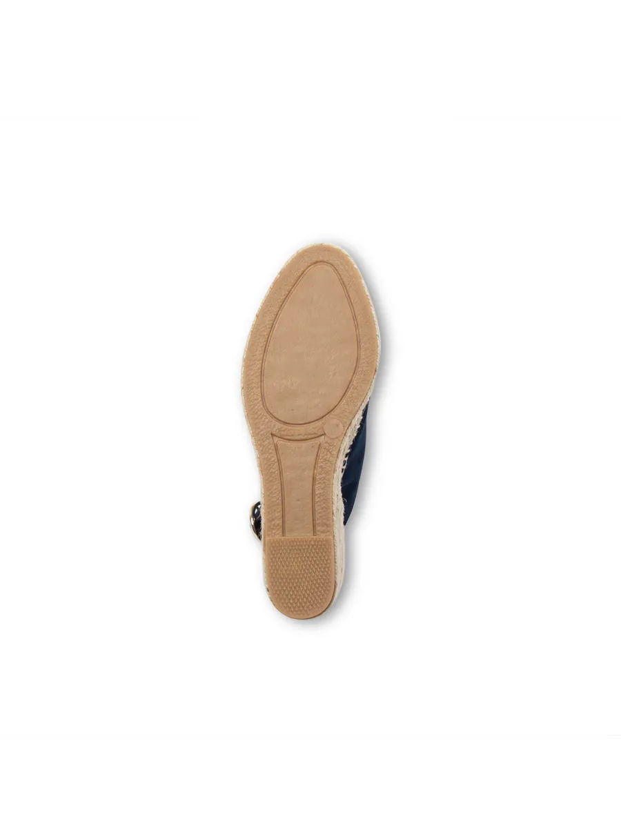 Stella Peep Toe Espadrille with Buckle