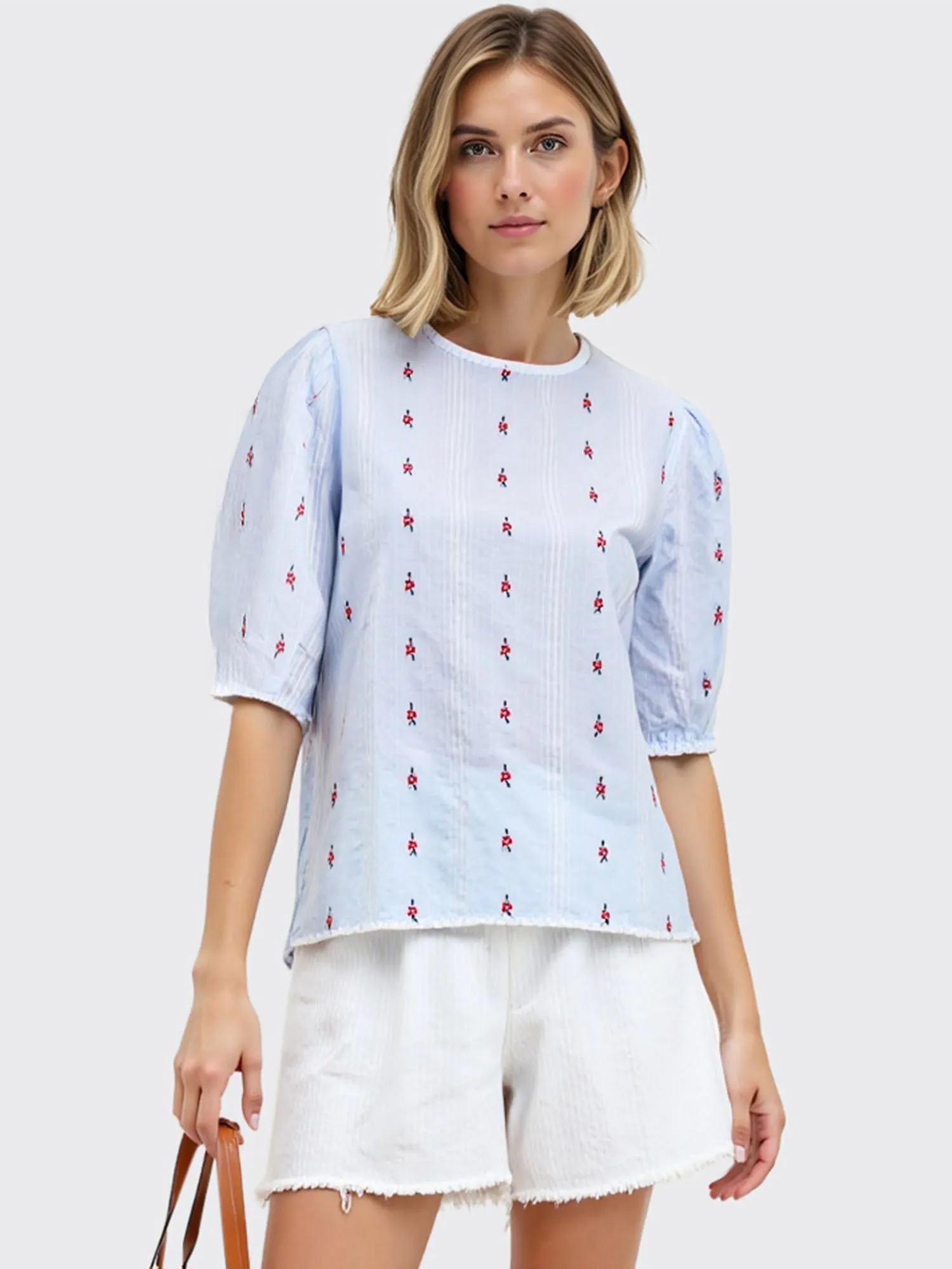 Stripe Floral Blouse