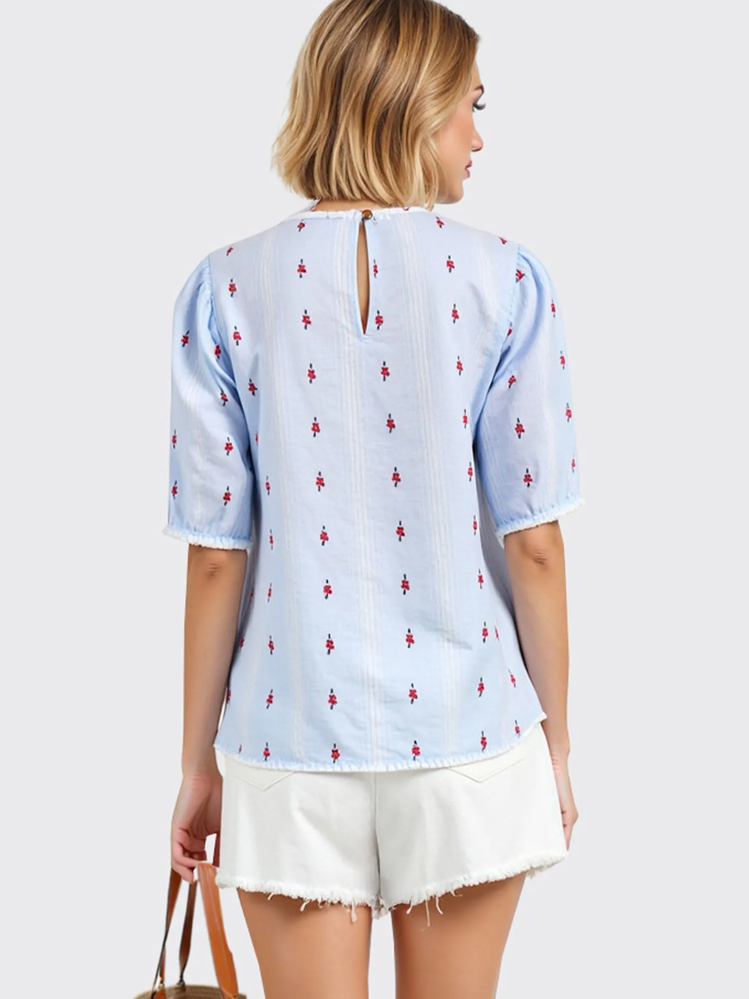 Stripe Floral Blouse