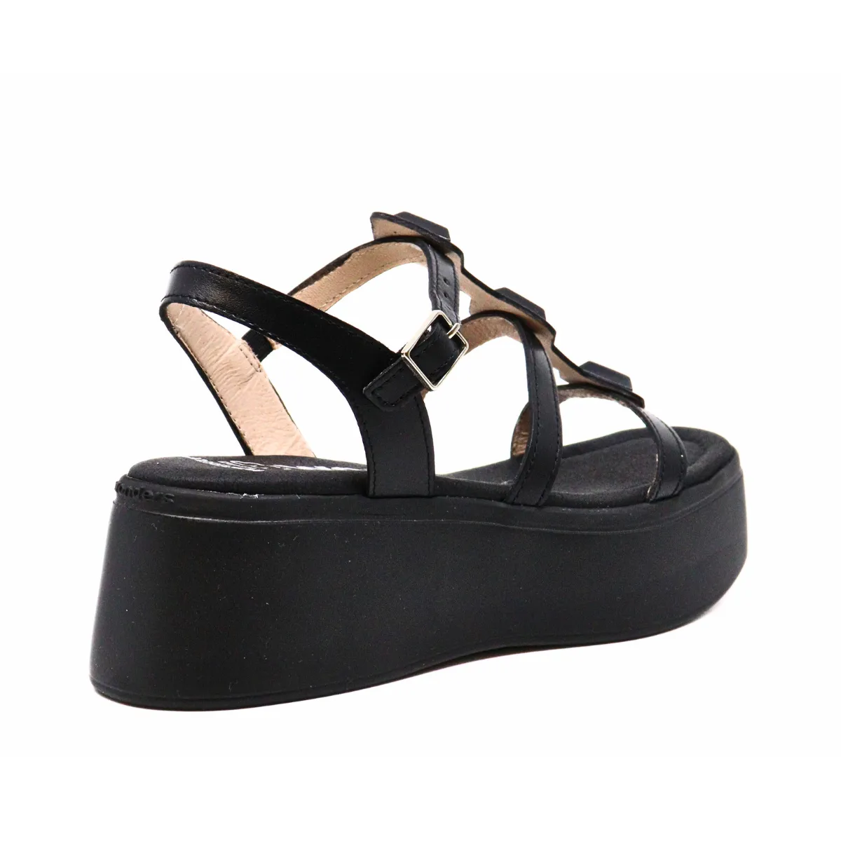 Studded Strappy Platform Black
