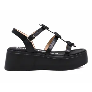 Studded Strappy Platform Black