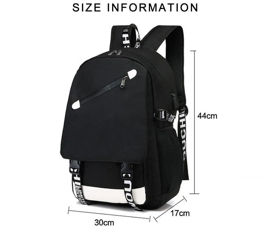 Students Backpack with USB Charger