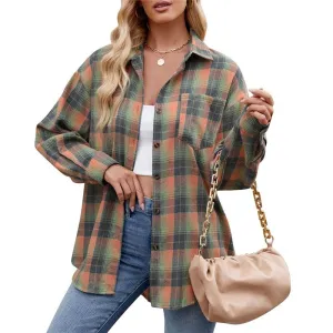 Stylish Relaxed Fit Plaid Shirt For Casual Wear