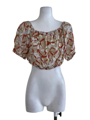 Sugar Cookie Floral Cropped Top