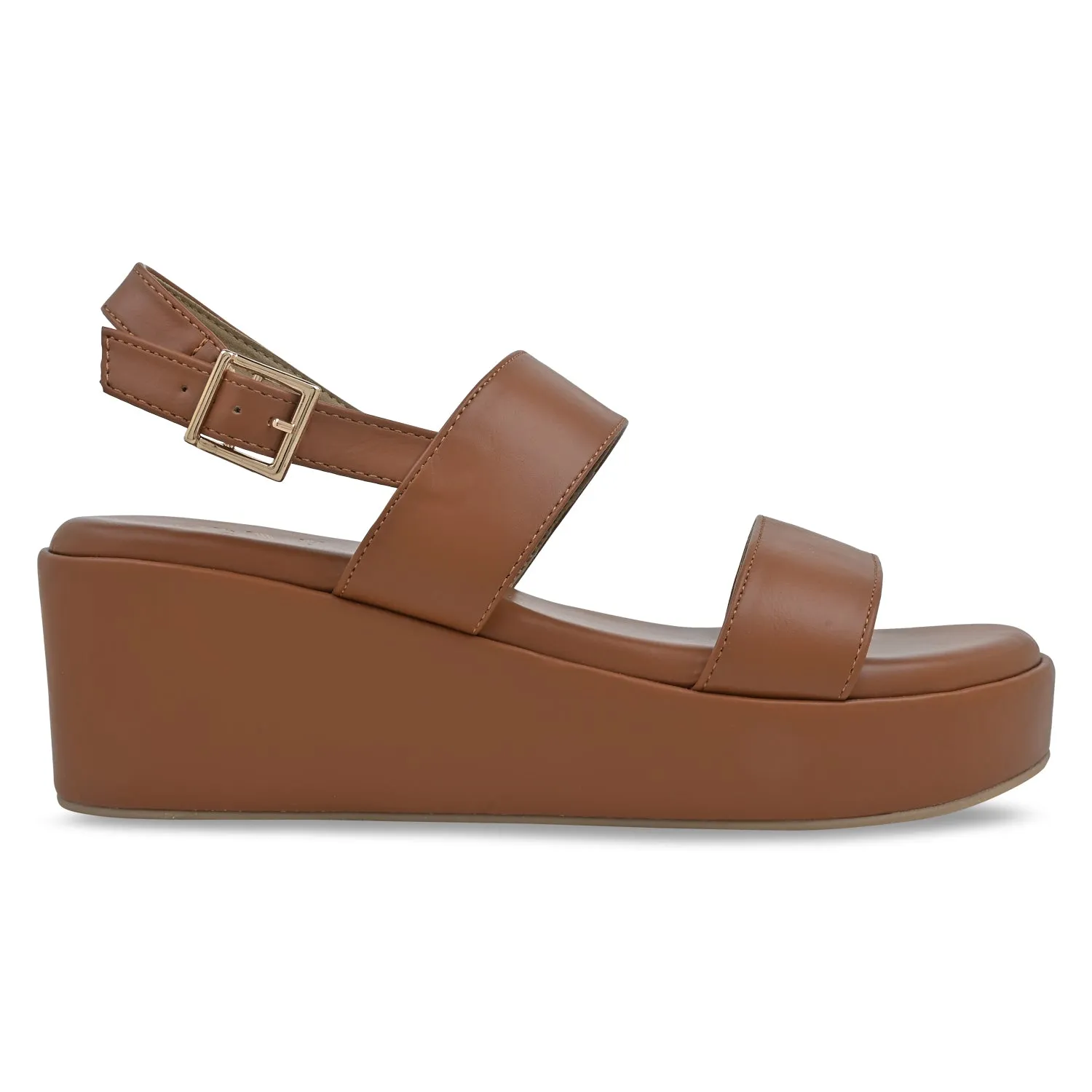Tan Strap Platforms
