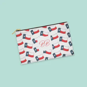Texas Flag Personalized Zipper Pouch