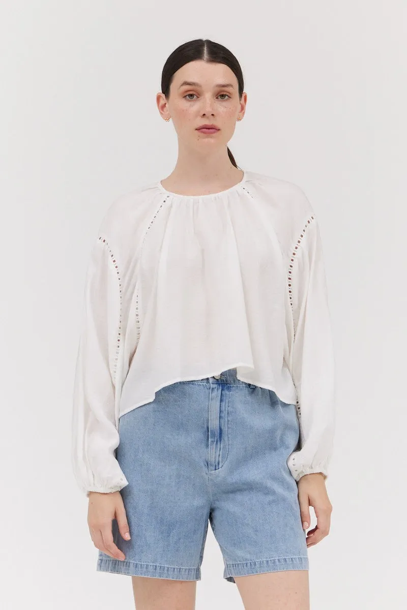 The Gracelynn Pucker Detail Blouse