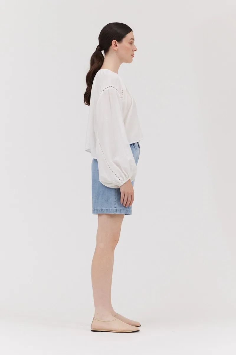 The Gracelynn Pucker Detail Blouse