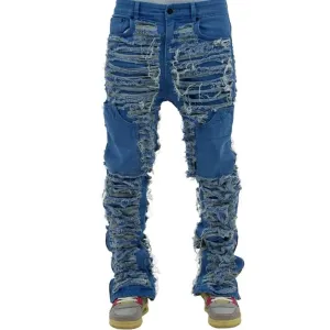 The Hideout Clothing “ Dawn Damaged Flared Stacked Jeans”