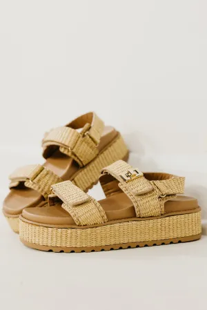 The Traci Platform Raffia Sandal
