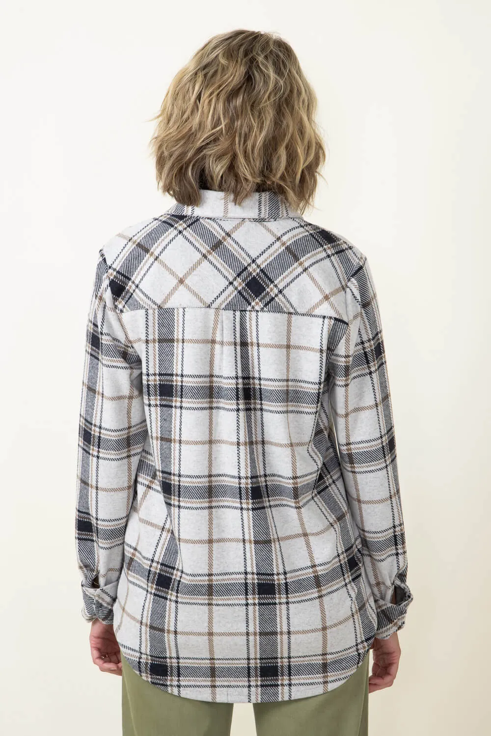 Thread & Supply Lewis Soft Luxe Button Up Shirt for Women in Black/Brown Plaid | T1084PVXGK-BLACKBROWNPLAID