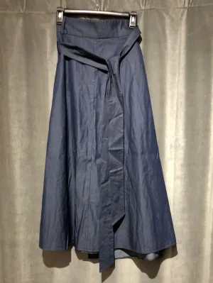 TIBI Denim Midi Wrap Skirt