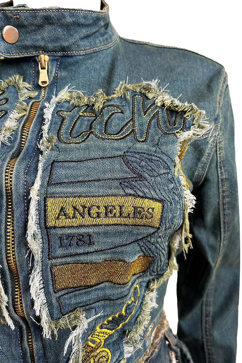 TM0527 Embroidery Denim Jacket Shirt