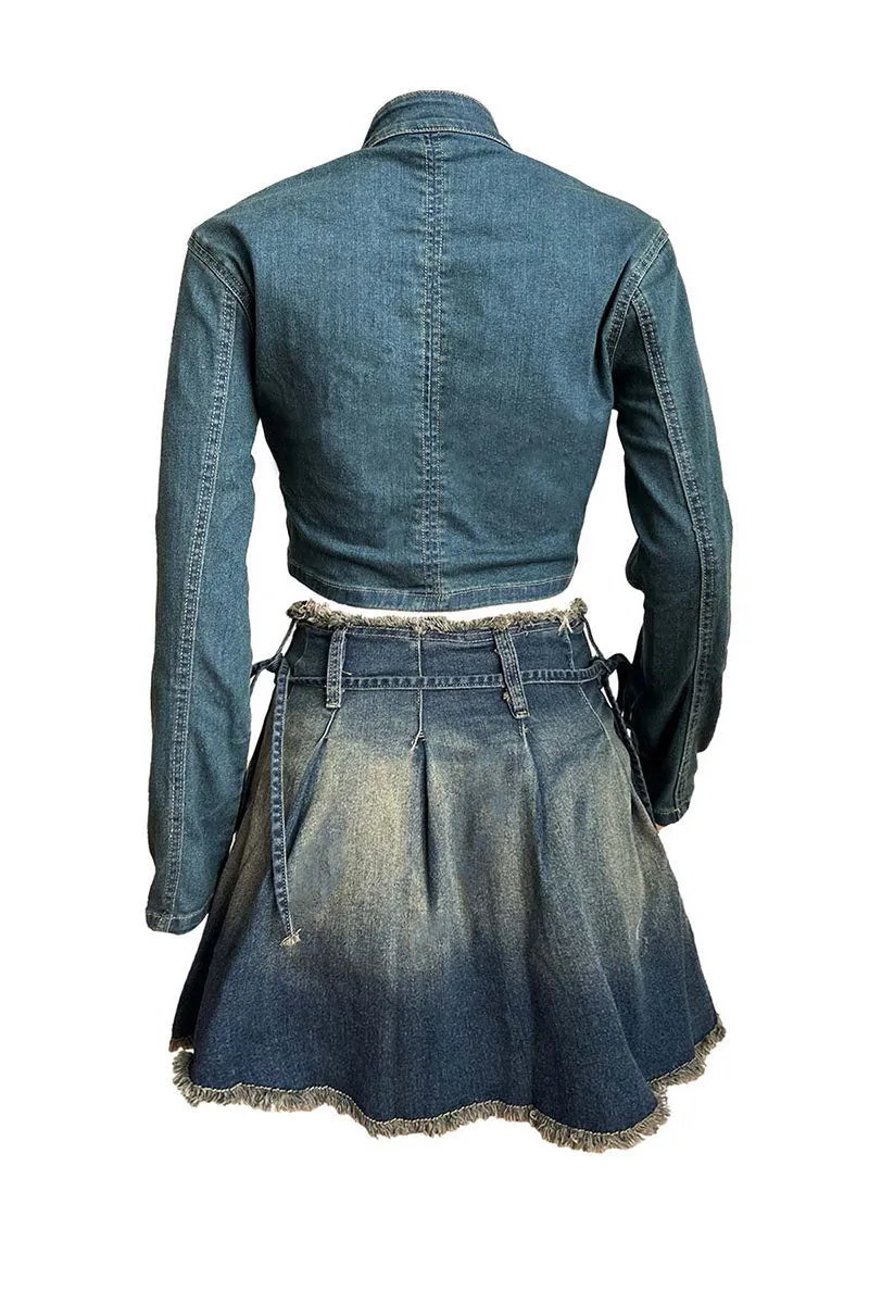 TM0527 Embroidery Denim Jacket Shirt