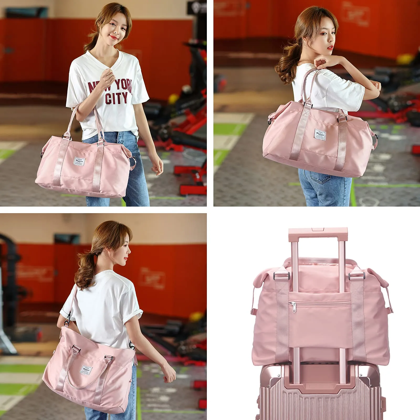 Travel Duffel Bag,Sports Tote Gym Bag,Shoulder Weekender Overnight Bag for Women U1