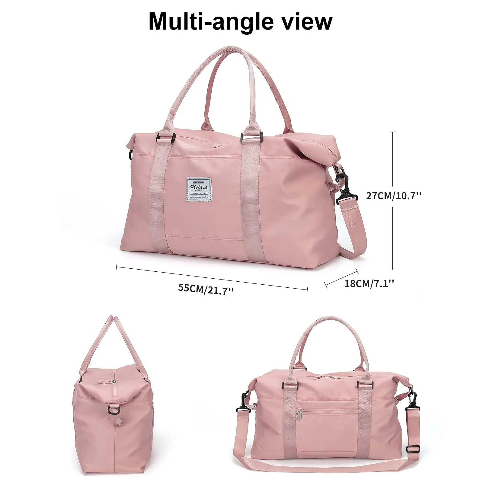 Travel Duffel Bag,Sports Tote Gym Bag,Shoulder Weekender Overnight Bag for Women U1