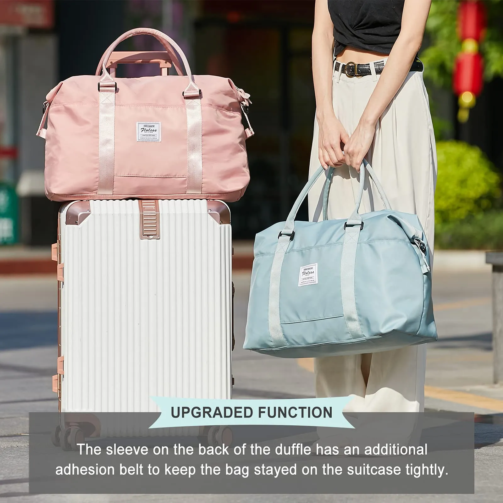 Travel Duffel Bag,Sports Tote Gym Bag,Shoulder Weekender Overnight Bag for Women U1