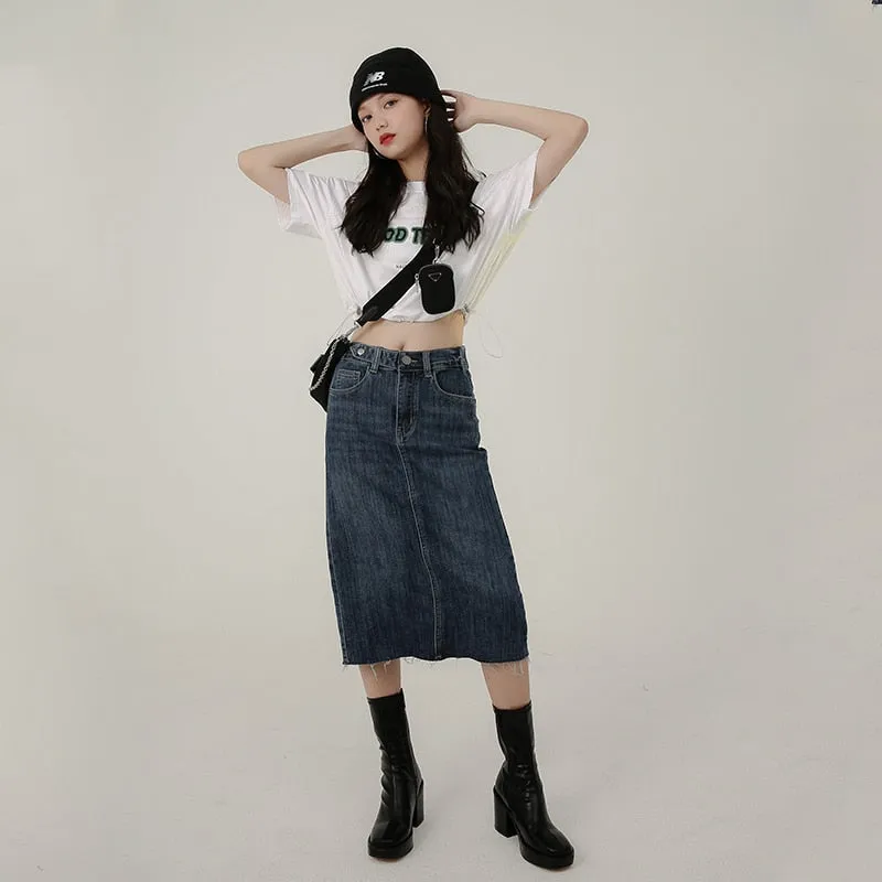 Trixi Dark Denim Skirt