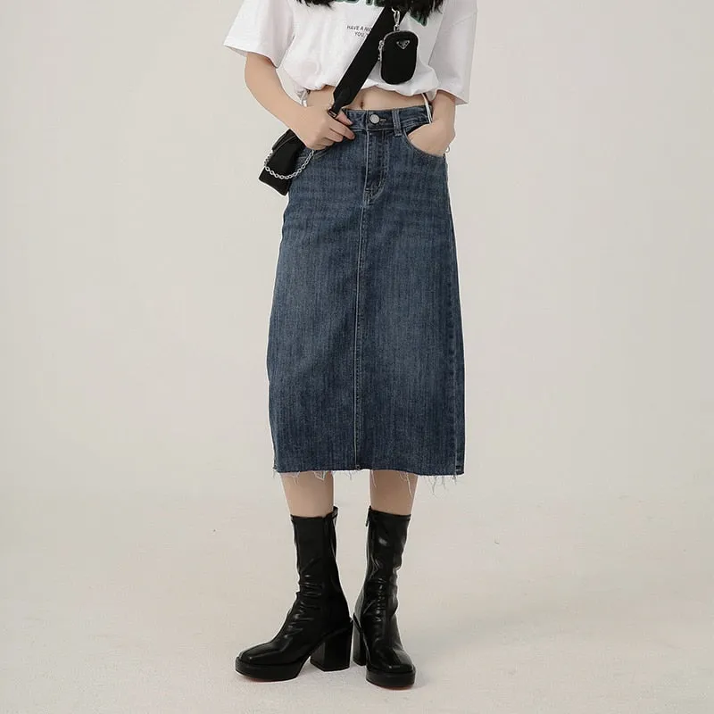 Trixi Dark Denim Skirt