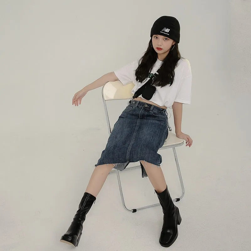 Trixi Dark Denim Skirt