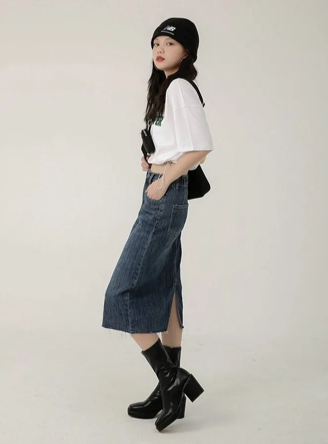 Trixi Dark Denim Skirt