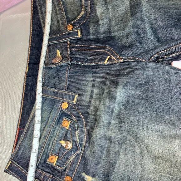 True Religion NWT Size 29 Dark Y2K Natalie Jean Bermuda Shorts Grunge Western