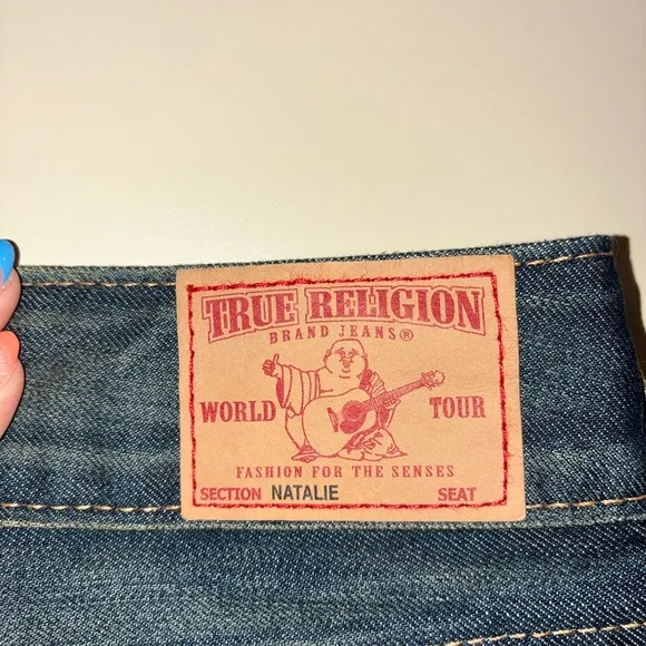 True Religion NWT Size 29 Dark Y2K Natalie Jean Bermuda Shorts Grunge Western