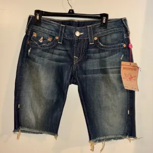 True Religion NWT Size 29 Dark Y2K Natalie Jean Bermuda Shorts Grunge Western
