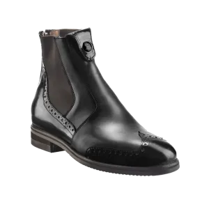 Tucci Short Boots Marilyn with Punched Patent Detail (Instant Dispatch)