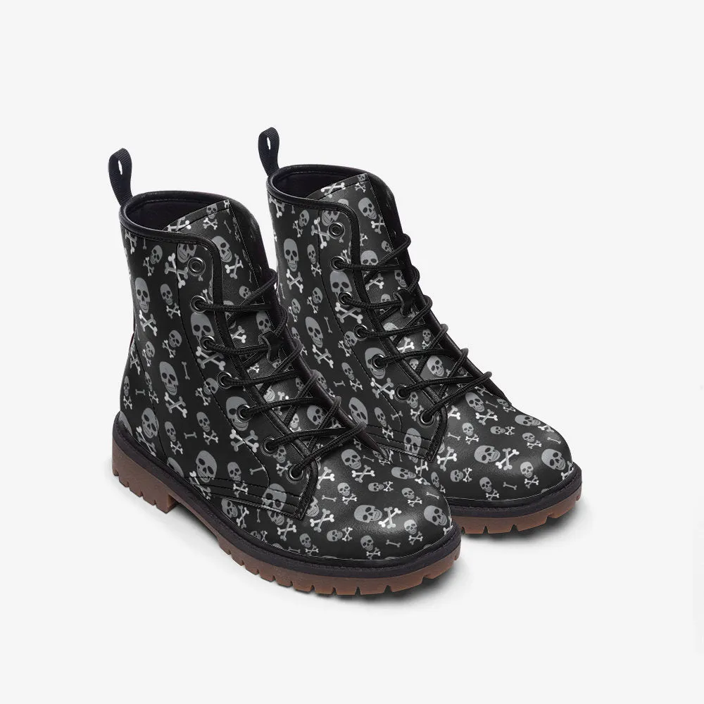 Unify Original - Skull & Crossbones Vegan Leather Boots