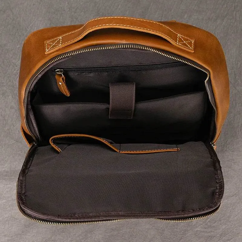 Unique Designer Leather Beetle Style Backpack for Men and Women