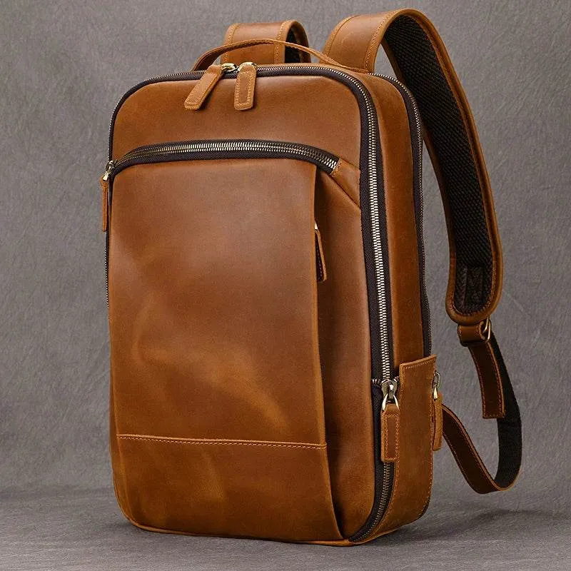 Unique Designer Leather Beetle Style Backpack for Men and Women