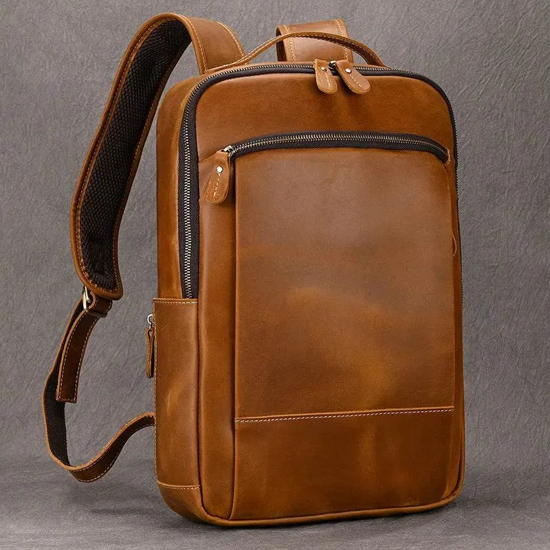 Unique Designer Leather Beetle Style Backpack for Men and Women