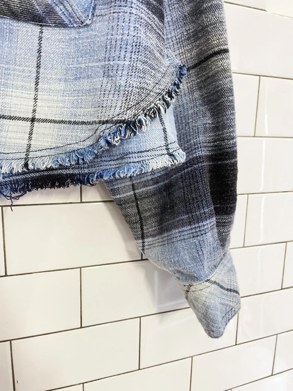 UO bdg joey cropped boxy flannel shirt
