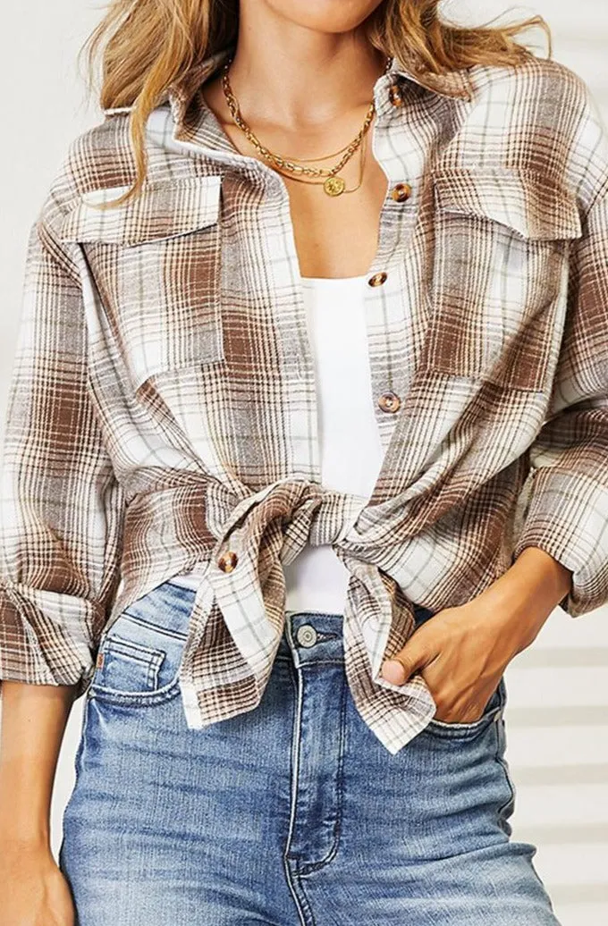 Veronica Plaid Dropped Shoulder Shirt - Online Exclusive
