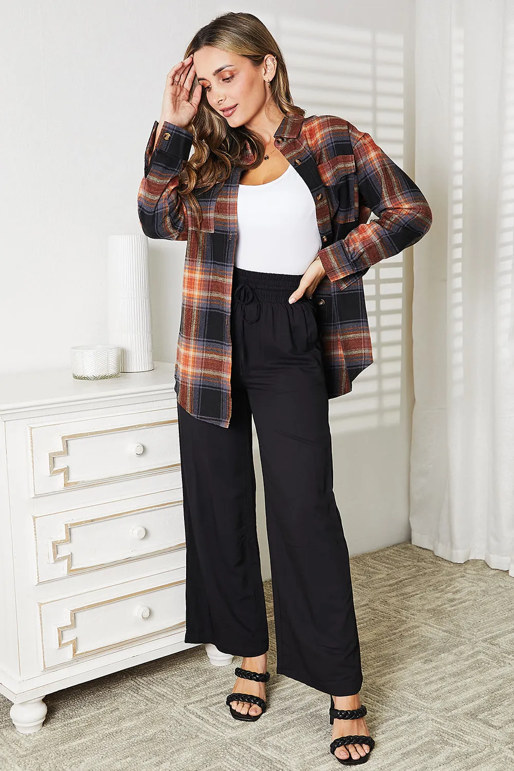 Veronica Plaid Dropped Shoulder Shirt - Online Exclusive