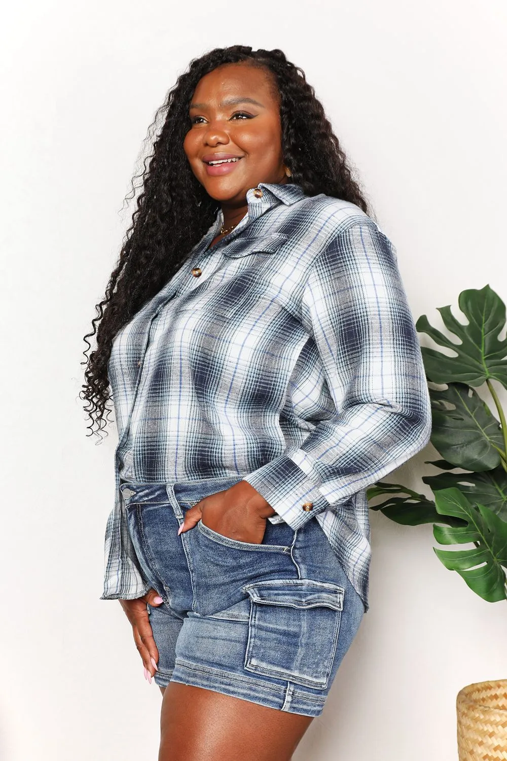 Veronica Plaid Dropped Shoulder Shirt - Online Exclusive