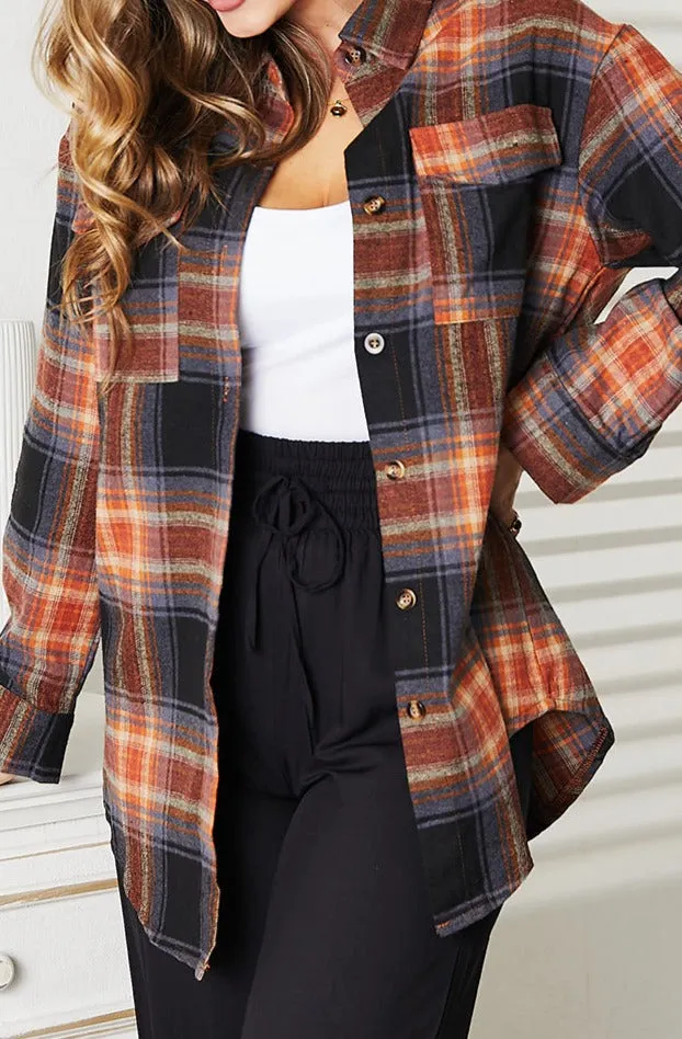 Veronica Plaid Dropped Shoulder Shirt - Online Exclusive