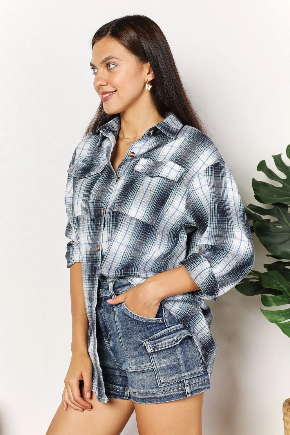 Veronica Plaid Dropped Shoulder Shirt - Online Exclusive