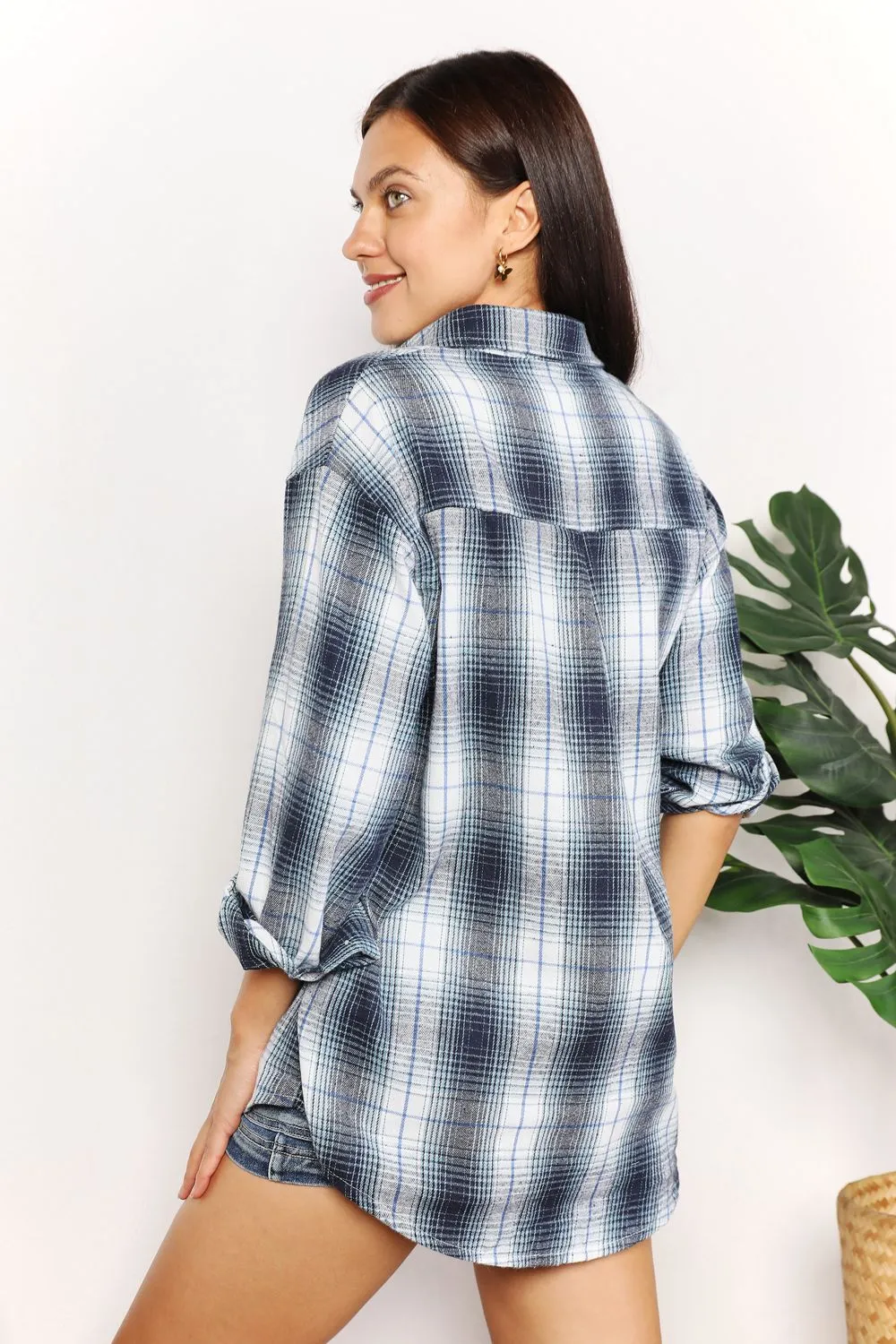 Veronica Plaid Dropped Shoulder Shirt - Online Exclusive