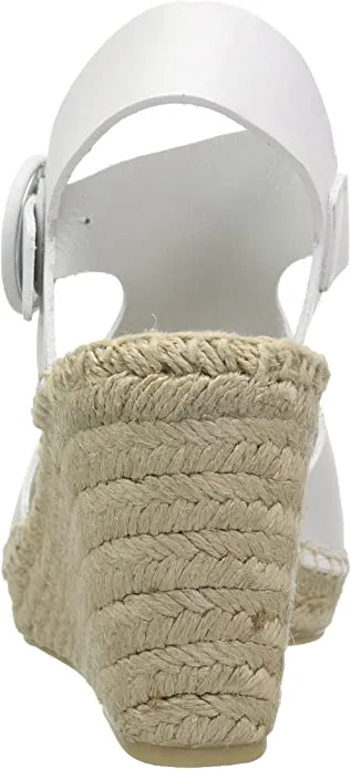 Via Spiga Women's Nolan Espadrille Wedge, Porcelain Leather, 9 M US