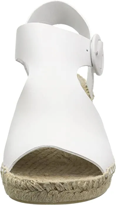 Via Spiga Women's Nolan Espadrille Wedge, Porcelain Leather, 9 M US