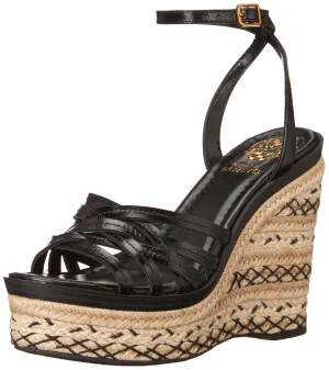 Vince Camuto womens Parys Espadrille slides sandals, Black, 8 US