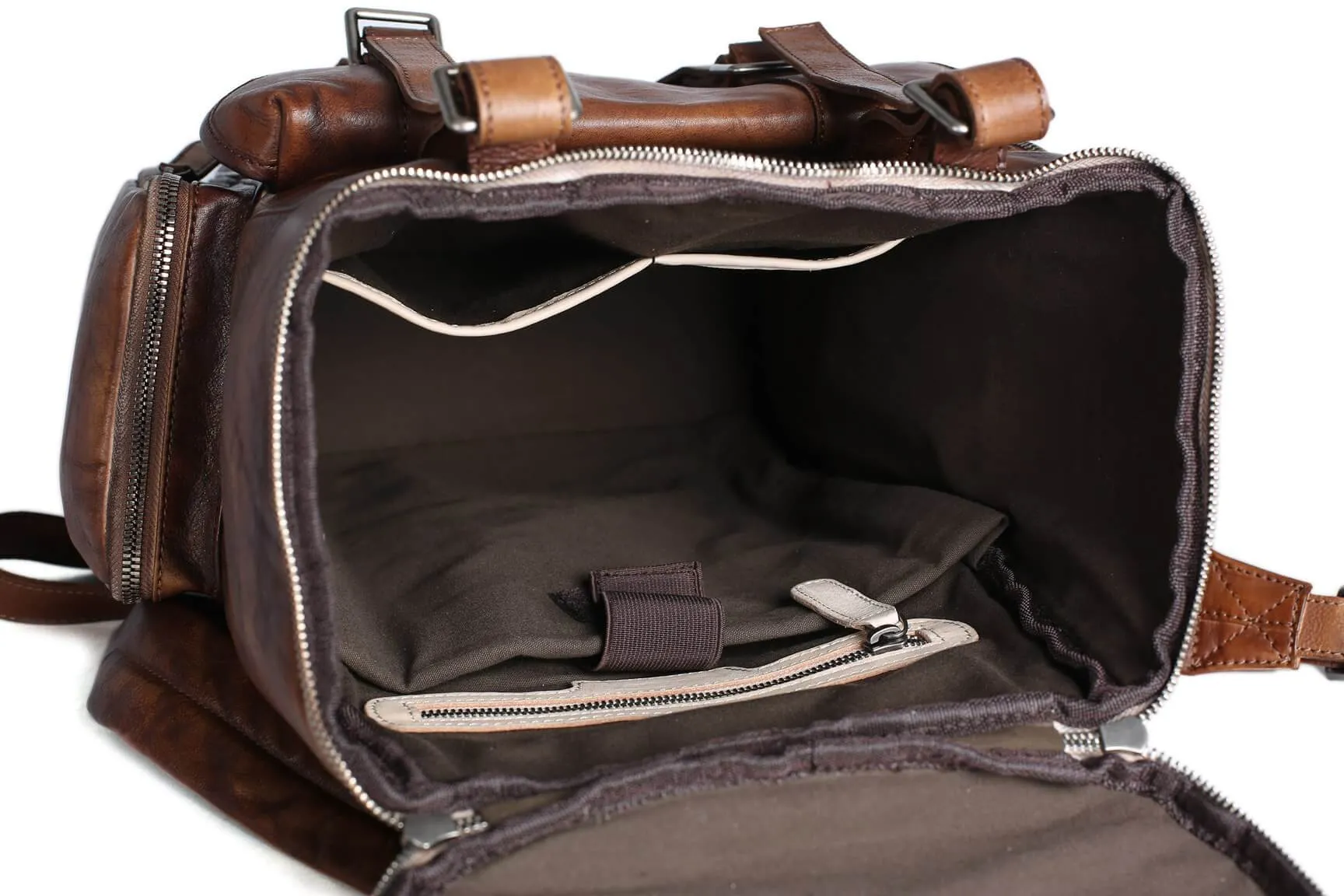 Vintage Handmade Full Grain Brown Leather Backpack, Mens Leather Big Backpacks, Travel Backpack