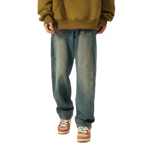 Vintage Street Distressed Straight Jeans