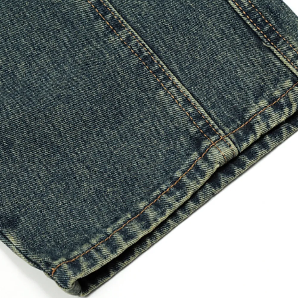 Vintage Street Distressed Straight Jeans