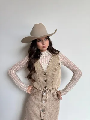 Vintage Taupe Vest