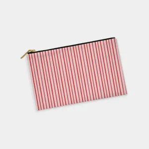 Watercolor Lines Red Personalized Zipper Pouch